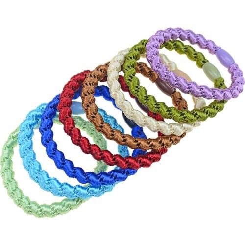 8 Pcs Braided Hair Elastics Women Hair Ties Girls' Hair Ponytail Holder Accessories
