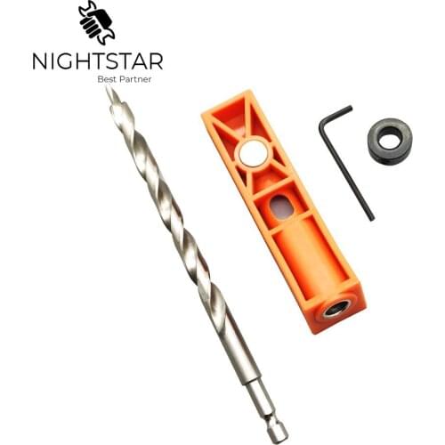 9mm Angled Hole Locator Drill Pocket Hole Oblique Kit 15 Degree Angle Drill Guide Set Hole Puncher DIY Woodworking Tools