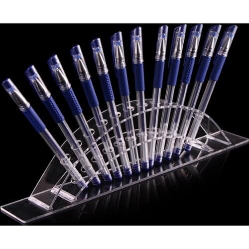 Acrylic curved pen holder eyebrow pencil pencil ballpoint pen marker pen eyeliner display stand multi-function display rack