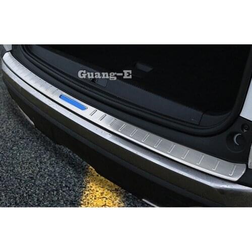 Car Stainless Steel External Rear Bumper Trim Plate Frame Threshold Pedal For Peugeot 3008 GT 3008GT 2016 2017 2018 2019 2020