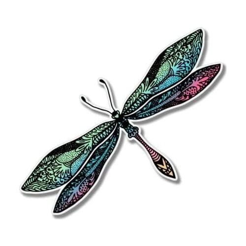 Colorful Dragonfly - Vinyl Sticker Waterproof Decal