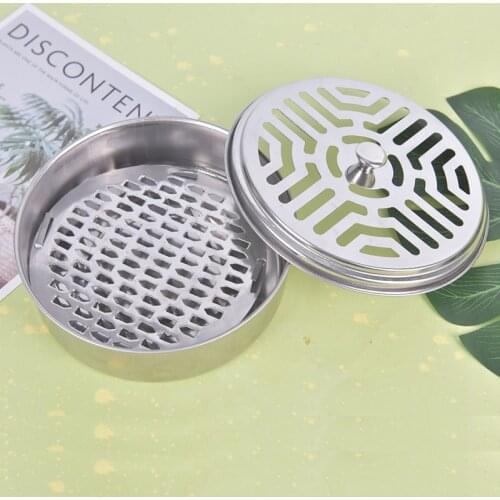 Mosquito Coils Holder Burner Repellant Large steel Insect box Repellent Rack sawtooth mesh bracket With Cover Home Decor New