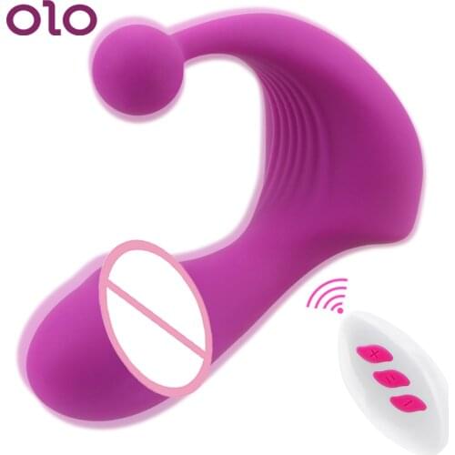 OLO 12 Modes Wearable Dildo Vibrator Sex Toys for Women Butt Plug Wireless Remote Control Clitoris Stimulator G-Spot Massager