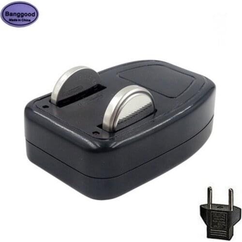 Set 2pcs 3.6V LIR2450 120mAh Rechargeable Batteries Lithium Button Coin Cell Battery +LIR 2450 AC Wall Charger w/ EU Change Plug