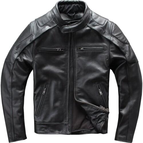 Leather Motorcycle Jacket Men motorbike jacket Moto Jacket motocross jacket Breathable Motorbike Clothing Racing jacket