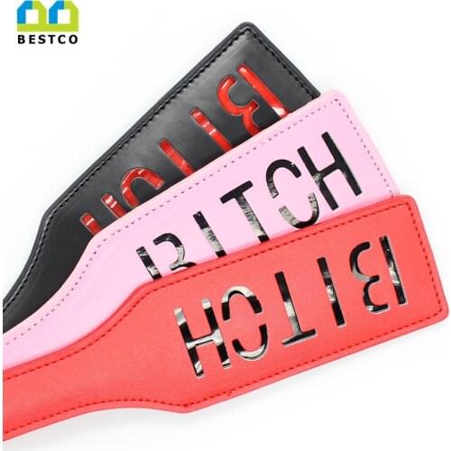 BESTCO BDSM Leather Clap Sex Racket Advanced Leather Whip Erotic Bondage toys for Man Women Couples Adult Games Roleplay