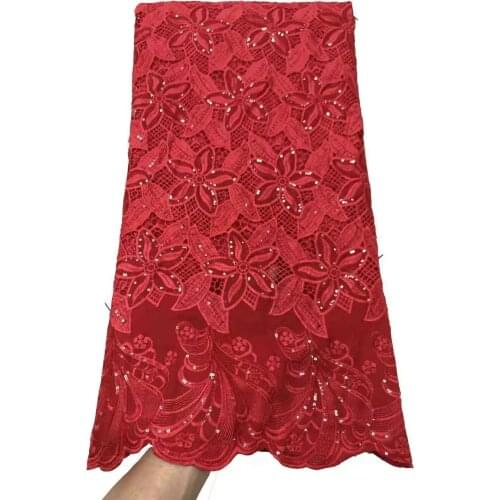 Senegal Lace Fabrics 2021 High Quality Swiss Lace Fabric African Guipure Lace With Sequins Water Soluble Lace For Nigerian 5Y