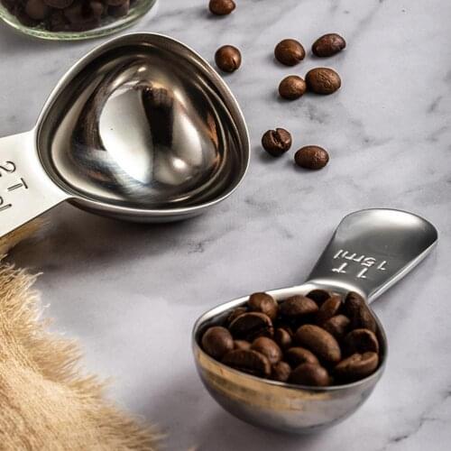 15/30ml Reusable Stainless Steel Protein Coffee Powder Spoon Measuring Scoop