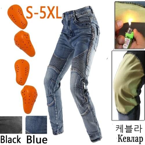 2021 New Khaki Motorcycle Pants Black Men Moto Jeans Zipper Protective Gear Blue Motorbike Trousers Motocross Pants Moto Pants