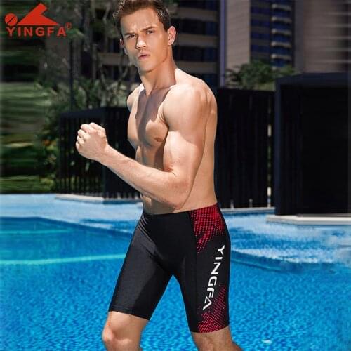 YINGFA Swimwear Men 2020 New Shark Skin Jammers Professional Competitive Swimming Trunks Boxer Shorts