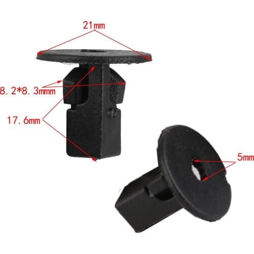 30 Pieces Nylon Car Inner Fender Rivets Fasteners Clips for Toyota 90189-06013 Black