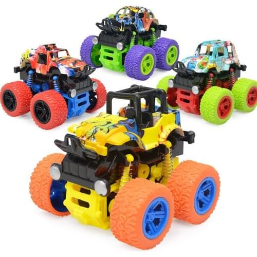 New Mini Four-wheel Drive Inertial Off-road Vehicle Rotating Stunt Off-road Vehicle Four Independent Spring Design Kids Toys