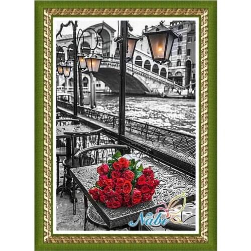 Landscape crafts beads beadwork 4296R - Square diamond mosaic painting Diamond embroidery cross stitch