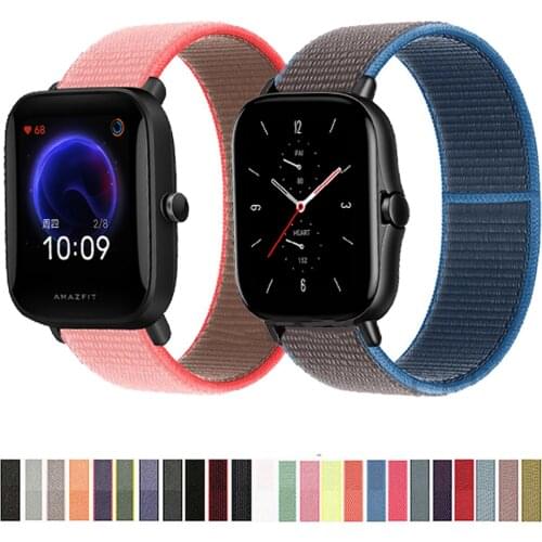 20MM Nylon Loop Straps For Xiaomi Huami Amazfit Bip S U Lite Pro Smart Watch Sports Band For Amazfit GTS 2E/GTS 2 Mini GTR 42MM