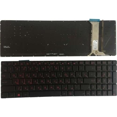 Russian For ASUS N551 N551J N551JB N551JK N551JM N551JQ G551 G551J G551JK G551JM G551JW G551JX backlit RU laptop keyboard