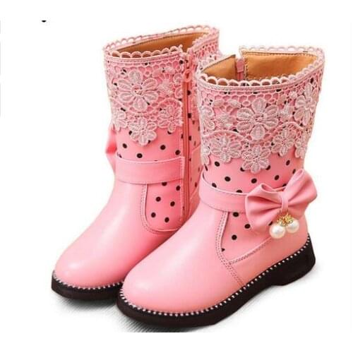 2018 New High Girls Fashion Shoes Girls Snow Boots Childrens Boots General Leather Shoes for Girls