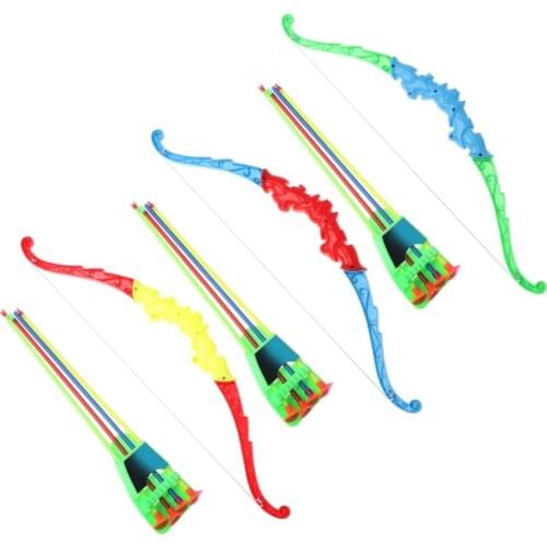 Outdoor Sports Archery Toy Bow With 4Pcs Soft Arrows Kids Toy Game Activity