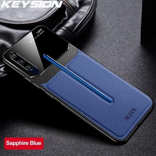 KEYSION Shockproof Leather Case for VIVO IQOO Pro IQOO Neo Mirror Glass Silicone Phone Back Cover For VIVO NEX 3 Z5 Z5X