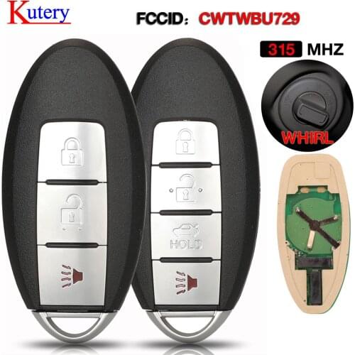 Kutery 5pcs Smart Remote Car Key for Nissan Tiida Qashqai Teana Xtrail Cube Juke Xterra 315MHz CWTWBU729 or CWTWBU735