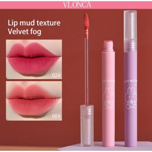 Makeup Lipstick Waterproof Cloud Continuous Lip Glaze Matte Lip Tint Velvet Fog Face Lip Mud Light Long-lasting Cosmetics TSLM1