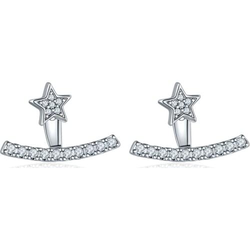 YJGS Korean Trend INS Puncture Stud Earring For Feamale New Design Fashion Star Shape Dangle Earrings Jewelry Accessories