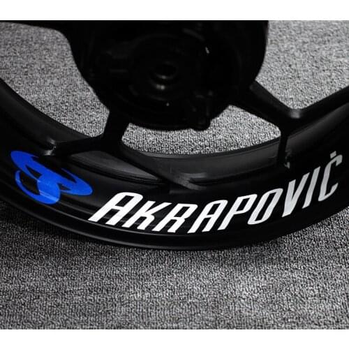 1PCS Car Styling Vinyl Decals Motorcycle Wheel Tire Tyre Motocross Stickers Reflective Blue for AK Scorpion