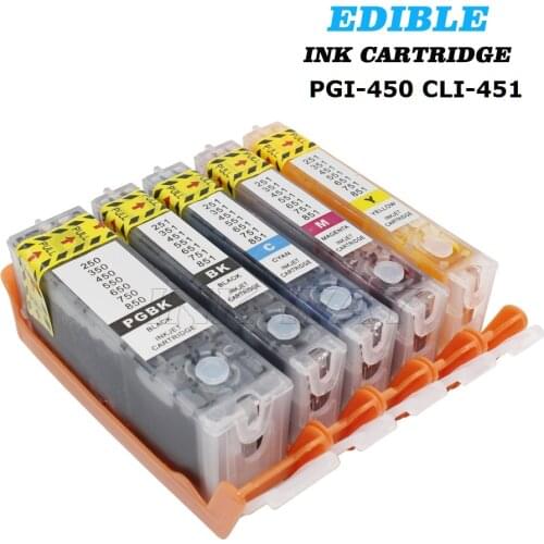 INK WAY 10 Pack Edible ink cartridges PGI450/ CLI451 PGI-450 CLI-451 for Canon Edible Printers