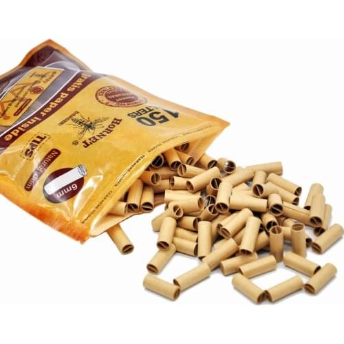 150Pcs 6MM Per Rolled Rolling Filter Tips Paper Natural Gum Slim Rolled Natural Unrefined Smoke Cigarette Filter Rolling Tips