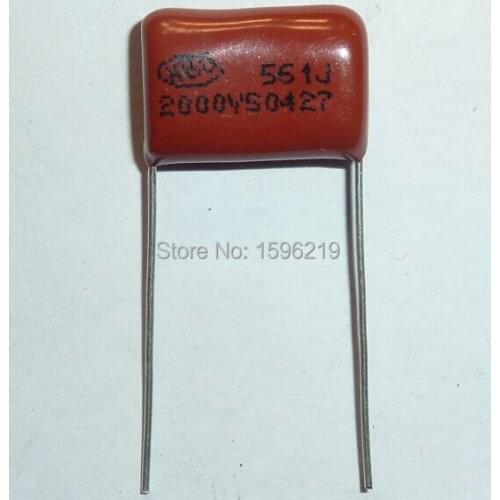 50pcs CBB capacitor 561 2000V 561J 2KV 560pF 0.56nF P15 CBB81 Metallized Polypropylene Film Capacitor