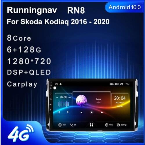 4G LTE Android 10.1 For Skoda Kodiaq 2017 2018 head unit 4G in Dash Car Radio Multimedia Video Player Navigation GPS