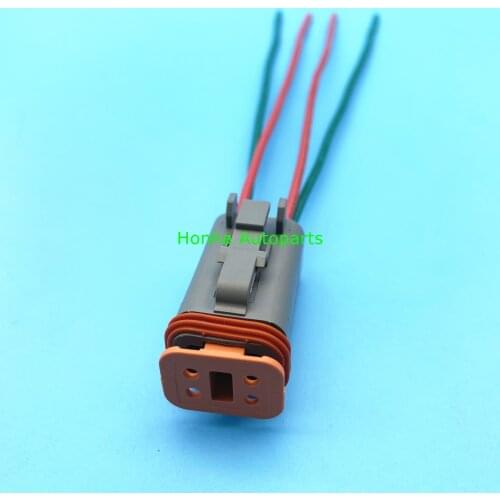 Free Shipping 5/10/20/50pcs Deutsch DT 4 Pin Waterproof Electrical Wire Connector Plug DT06-4S For Car wire harness