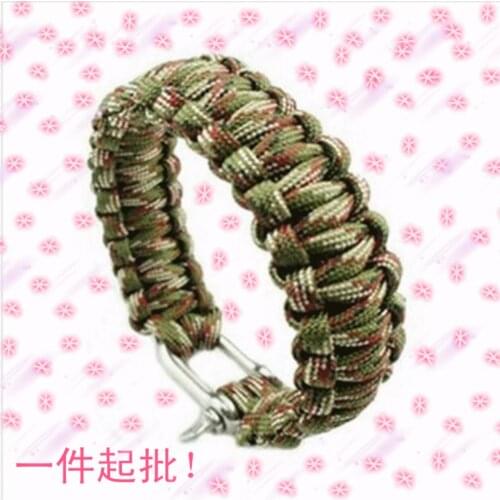 Handmade Outdoor Camping Survival Bracelet Men Women Paracord Parachute Rope Bracelet Homme Braided Jewelry
