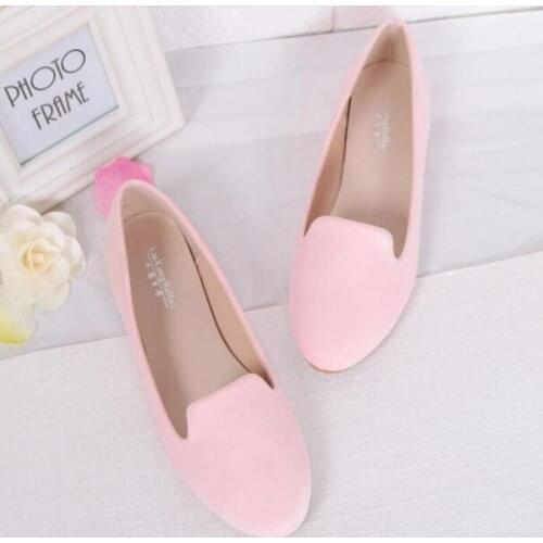 ZHENGPINJIAREN 2021 WomenS 41-44 Spring Summer Peas Shoes Flat With Flat Shoes Moms Maternity PINK Shoes Small Code 31-32-33