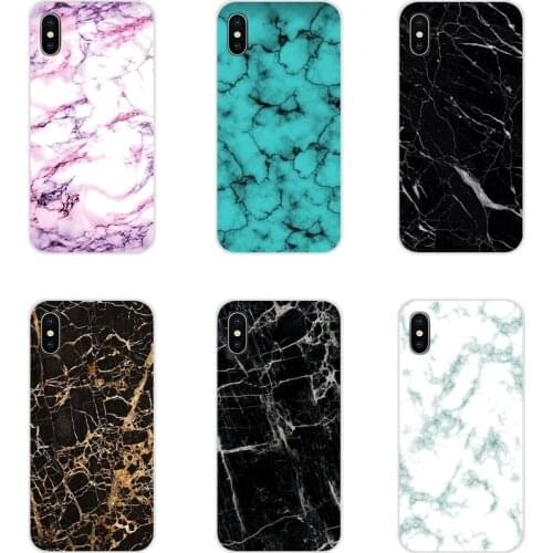 Beyaz Siyah Mermer For Apple iPhone X XR XS 11Pro MAX 4S 5S 5C SE 6S 7 8 Plus ipod touch 5 6 Accessories Phone Cases Covers