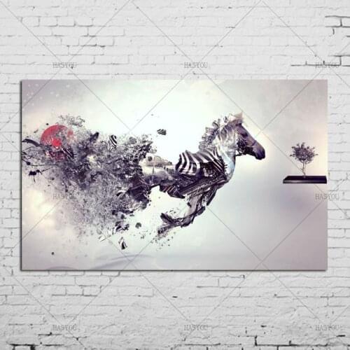 Artwork handpainted Zebra Canvas Oil Paintings On Canvas Home Decor large Wildlife painting Picture For Bedroom wall Decor