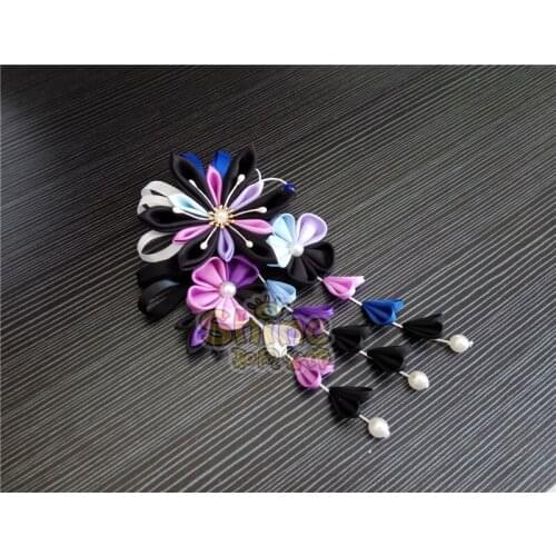 New Japanese style Classical hair accessories hairpin Kimono yukata kimono headdress Black H