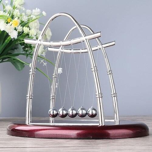 Newtons Cradle Balance Pendulum Ball Toy Demonstrate Newtons Laws with Swinging Balls Great Gift for Home Office Desk Ornament