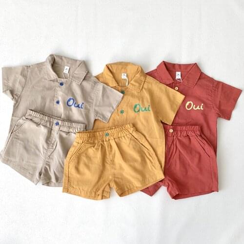 Childrens Clothing Sets xxx Boys And Girls Clothes Short Sleeve Polo Shirt+Pant Kids 2Pcs Suit Cotton 2021 Summer Baby Outfit