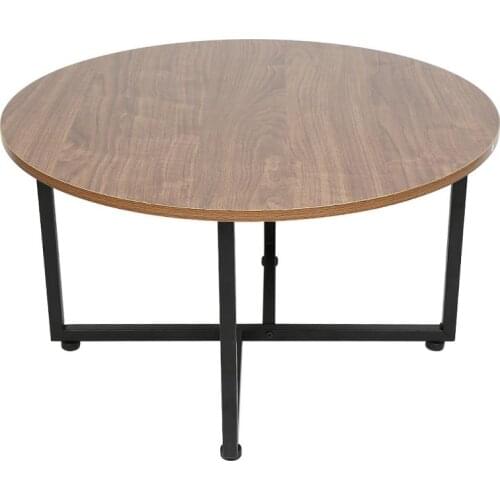 Table70*70*40cm Round Modern Coffee Table Wood Tea Coffee Service Desk Living Room Living Room Table HWC