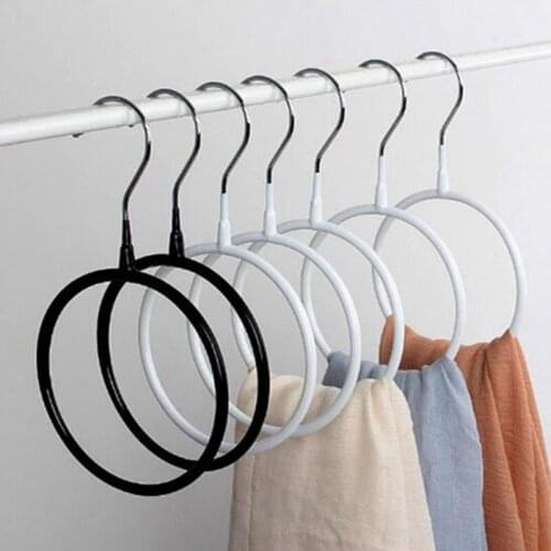 Multifunctional Cloth Hanger Silk Scarf Storage Rack Shelf Toroidal Home Hanger Rack Tie Garment Towel Holder