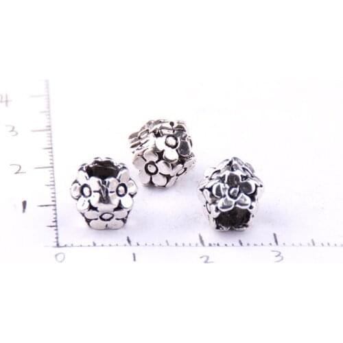 MOODPC Free shipping fashion alloy flower beads charm for DIY jewelry metal beads charm