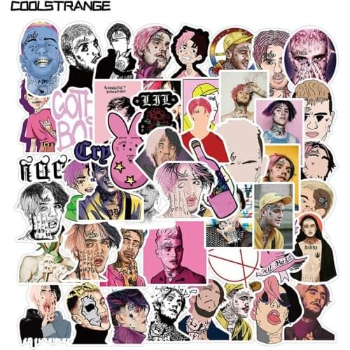10/30/50Pcs Lil Peep Singer Stickers For DIY Pegatina Decal Stationery Skateboard Laptop Luggage Motorcycle Phone Guitar