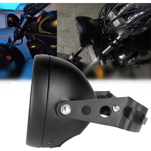 5.75 inch Black Round Motorcycle 5 3/4" LED Headlight Mounting Housing Bucket Shell for H arley FXWG Chopper Headlamp Lighthouse