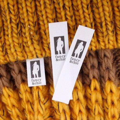 Sew On Woven Labels - Text & Symbol - Fabric Labels | Knit Labels | personalized Labels, sewing label, fabric tag (MD1120)