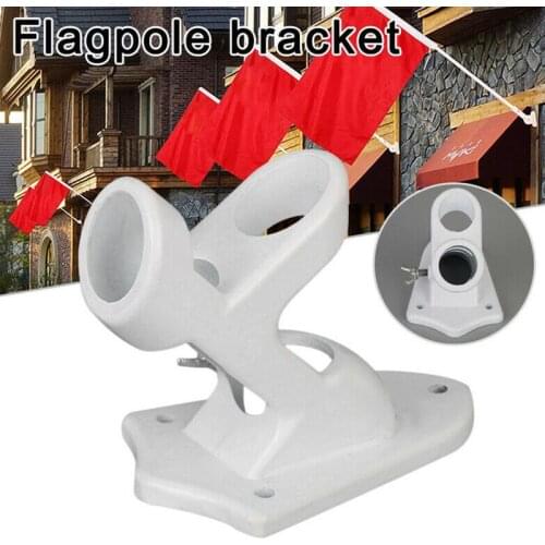 Adjustable Aluminum Wall Mounted Flag Holder Windsock Base 45 ° Angle Flag Pole Aluminum Mounting Flag Pole Bracket 1 pcs
