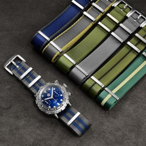 San Martin Watch Strap Nato Nylon Strap 20mm 22mm Universal Type Sports Troops Parachute Bag Watchband Pilot Military Watch Band