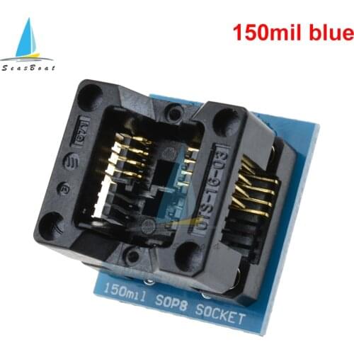SOP8 to DIP8 Wide-body Seat Wide 150mil 200mil Programmer SOP8 Adapter Socket Blue/Green for EZP2010 EZP2013 CH341A