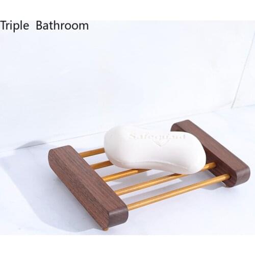 Triple Bathroom Wooden Soap Dishes For The Bathroom