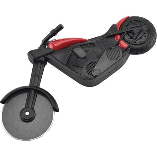 Creative Motorcycle Pizza Cutter Kitchen Restaurant Stainless Steel Knife Wheel Pastry Pie Bread Hole Punch Baking