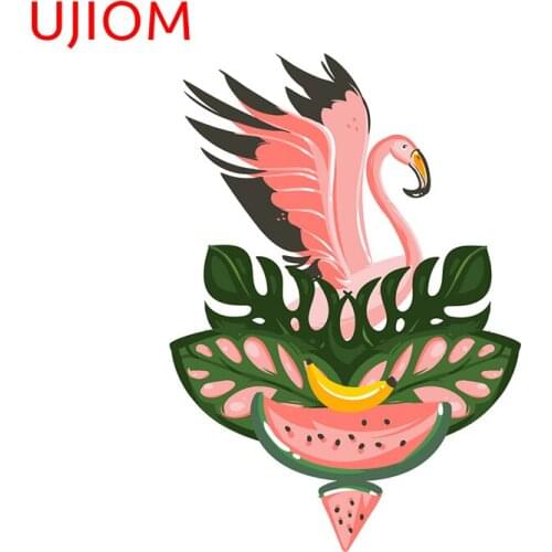UJIOM Pink Swan Wall Decorations Living Room Wall Stickers Funny Bedroom Accessories Room Decor Wallpaper Decorative Decals